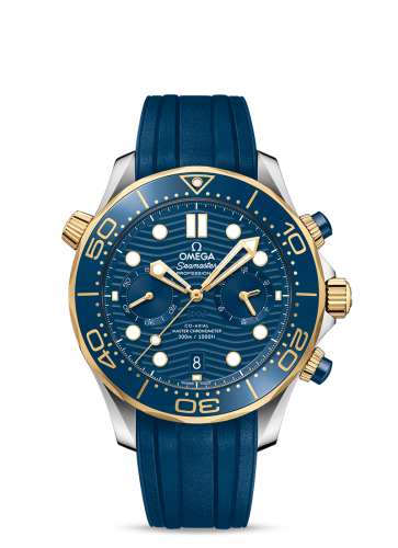 Omega Seamaster Diver 300M Master Co-Axial 44 Chronograph Stainless Steel / Yellow Gold / Blue / Rubber